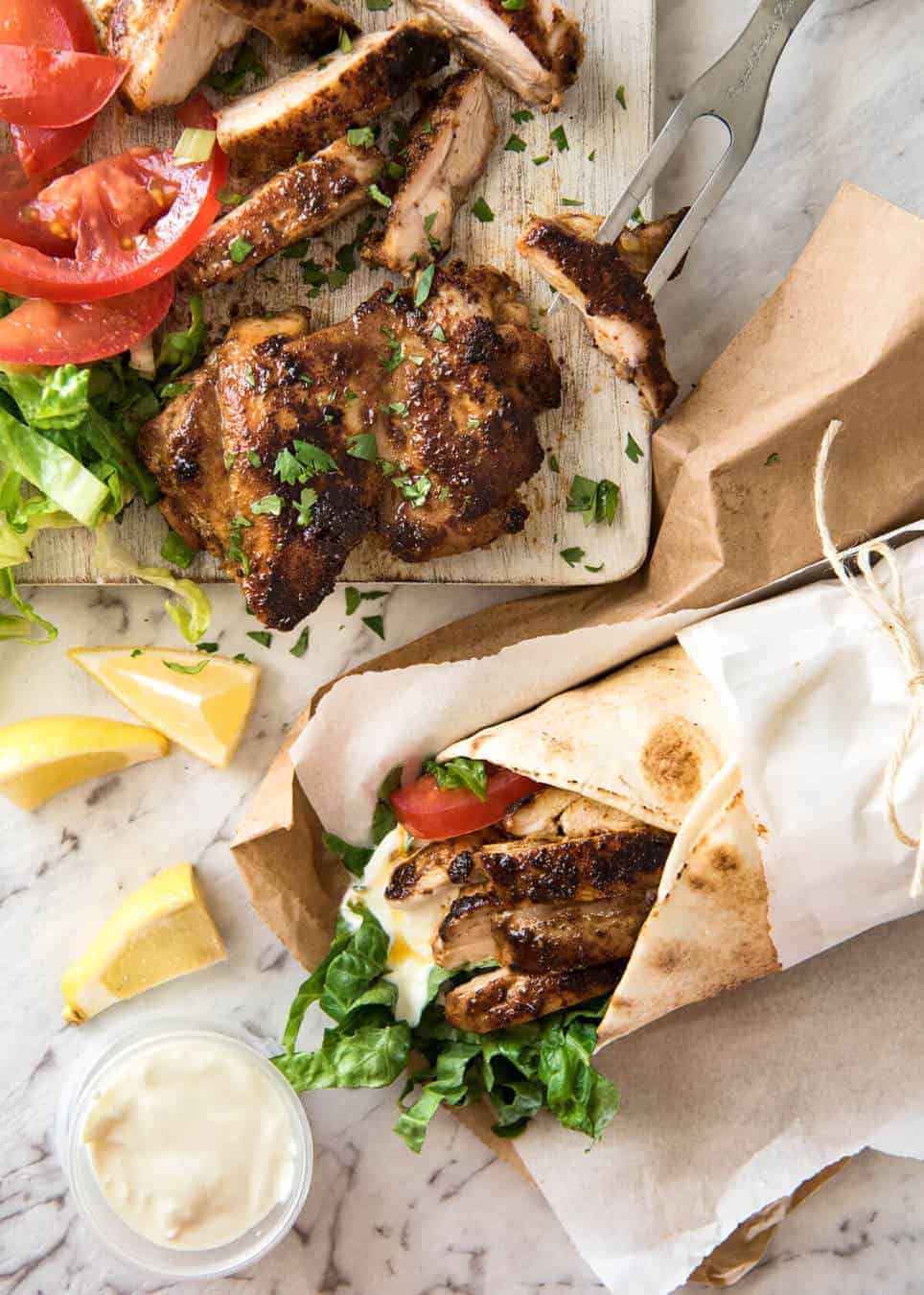 The flavour of this Chicken Shawarma marinade is absolutely incredible, yet made with just a handful of everyday spices. recipetineats.com