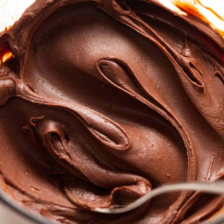 Close up of Chocolate Ganache in a bowl