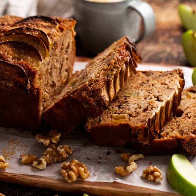 Slices of Cinnamon Apple Bread