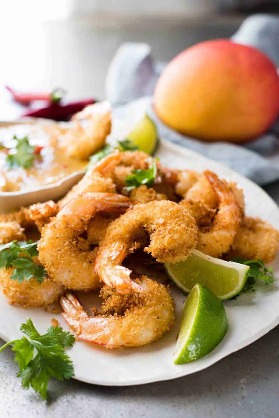 A plate of Coconut Shrimp / Prawns