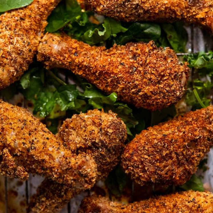 Photo of Crunchy crumbed chicken drumsticks