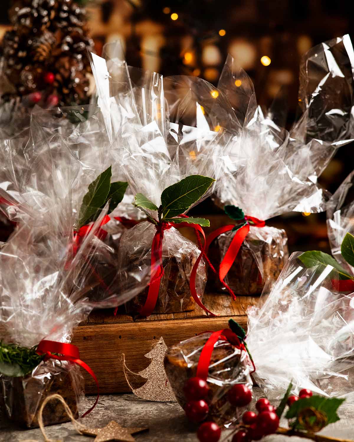 Stack of Mini Christmas Cakes gifts