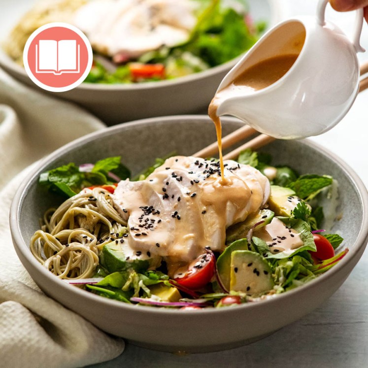 Kyoto Chicken Soba Salad with Creamy Sesame Dressing from RecipeTin Eats "Dinner" cookbook by Nagi Maehashi