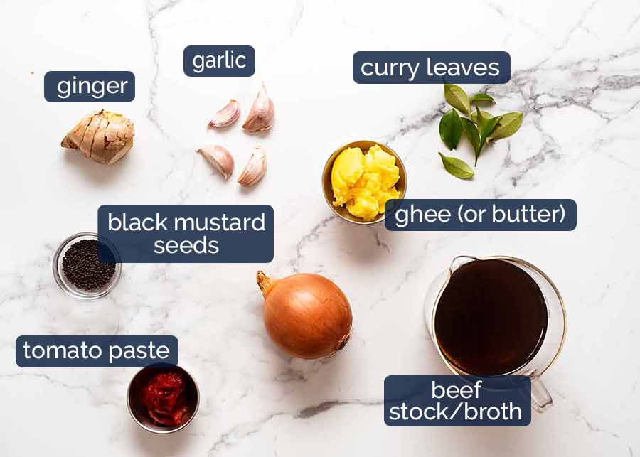 Ingredients in Vindaloo